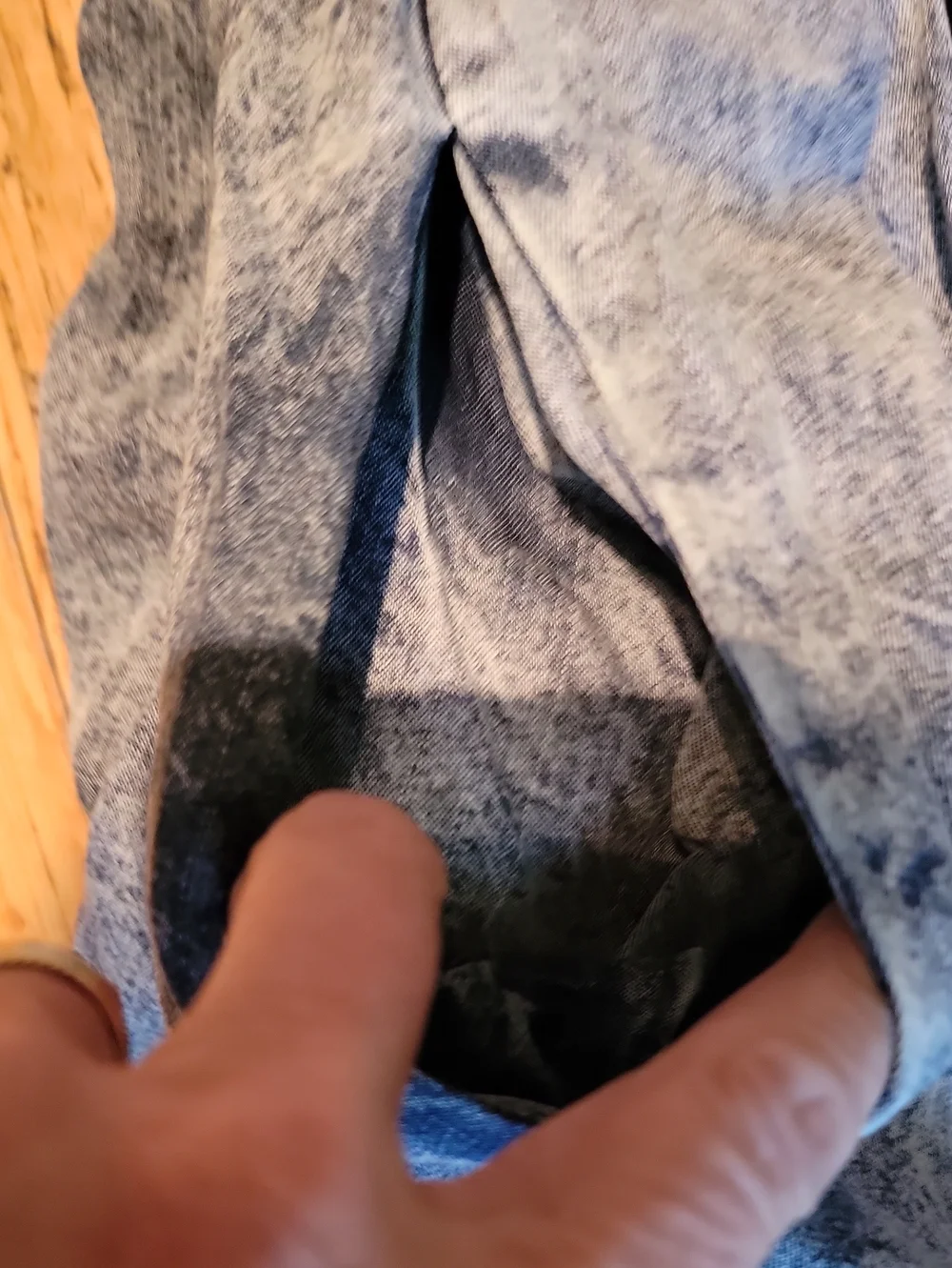 Wide-Leg Chambray Jumpsuit in Faded Blue
